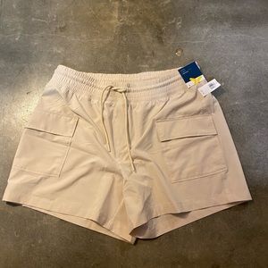 Khaki cargo shorts
